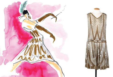 Imatge detall exposició: "Inspiracions. Moda il·lustrada del segle XX"